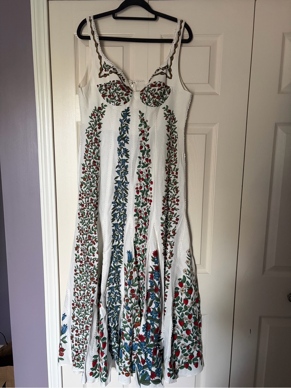 Farm Rio Fruit Beauty Linen Blend Maxi Dress - Picture 3 of 11